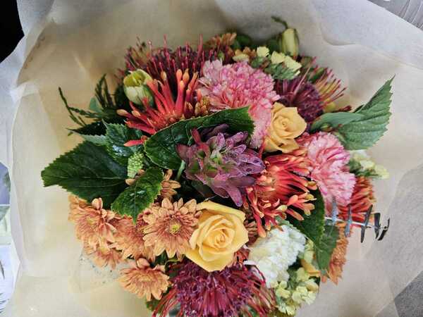 Flowers delivered to customer