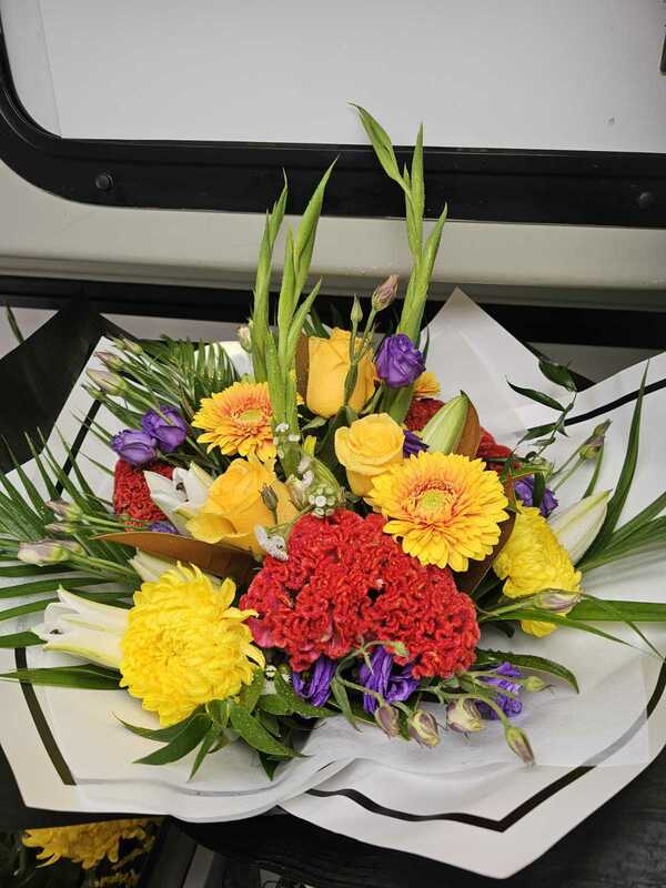 Flowers delivered to customer