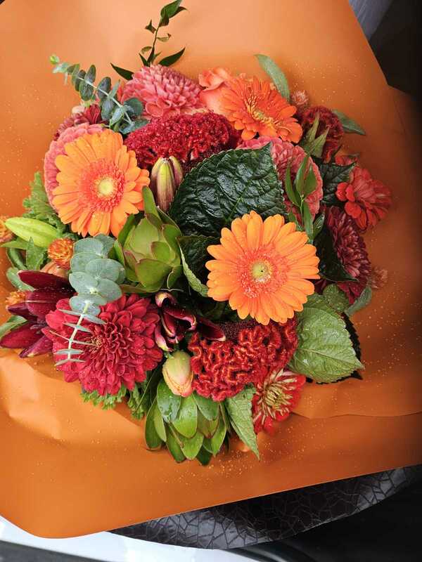 Flowers delivered to customer