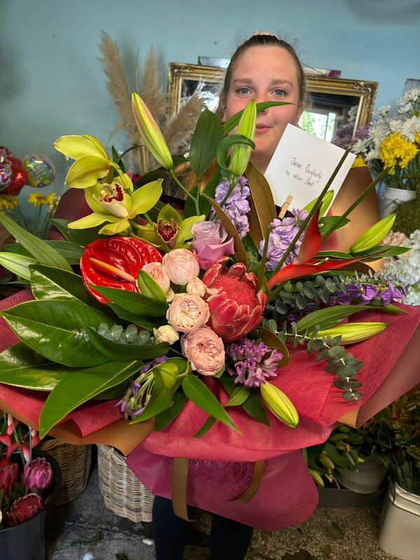 Flowers delivered to customer