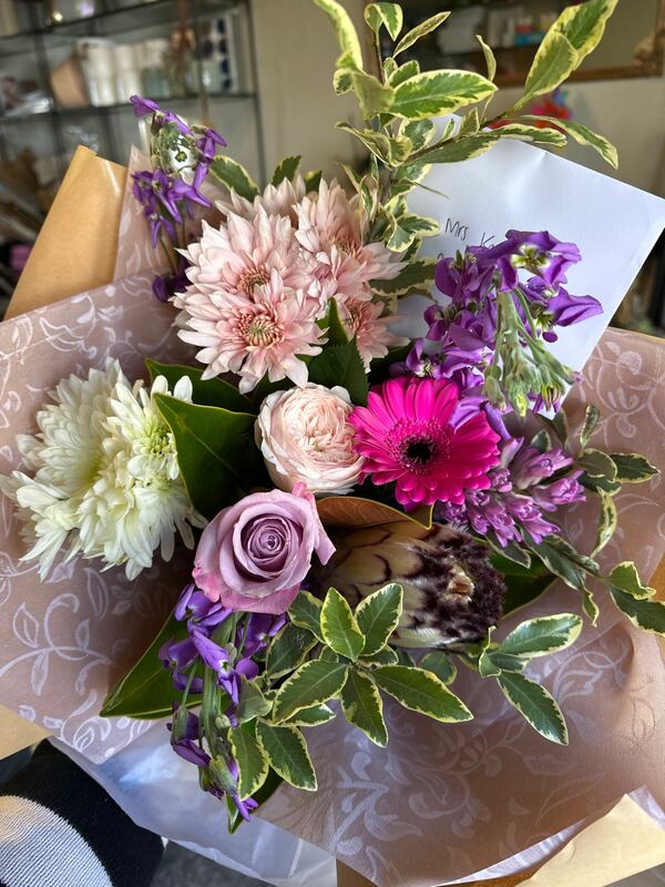 Flowers delivered to customer