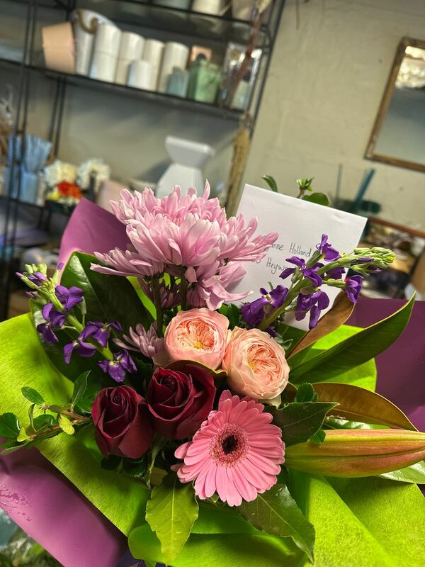 Flowers delivered to customer