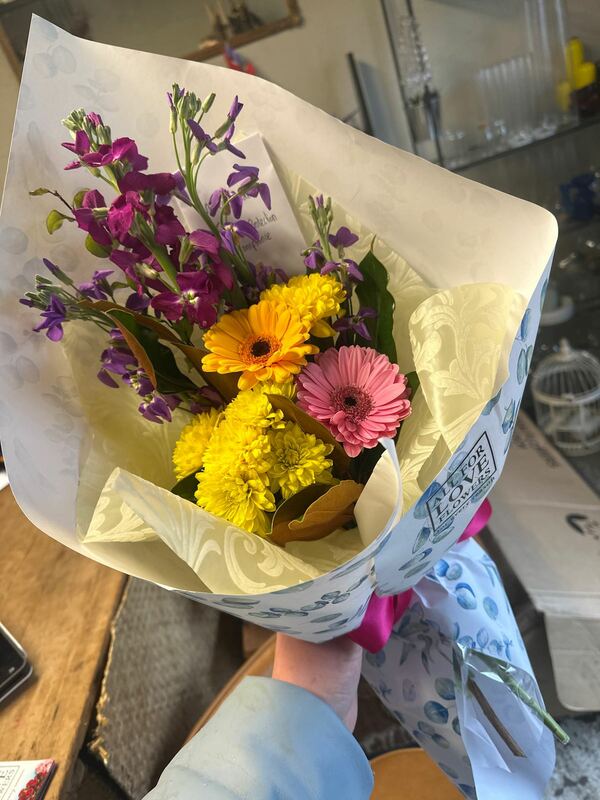 Flowers delivered to customer