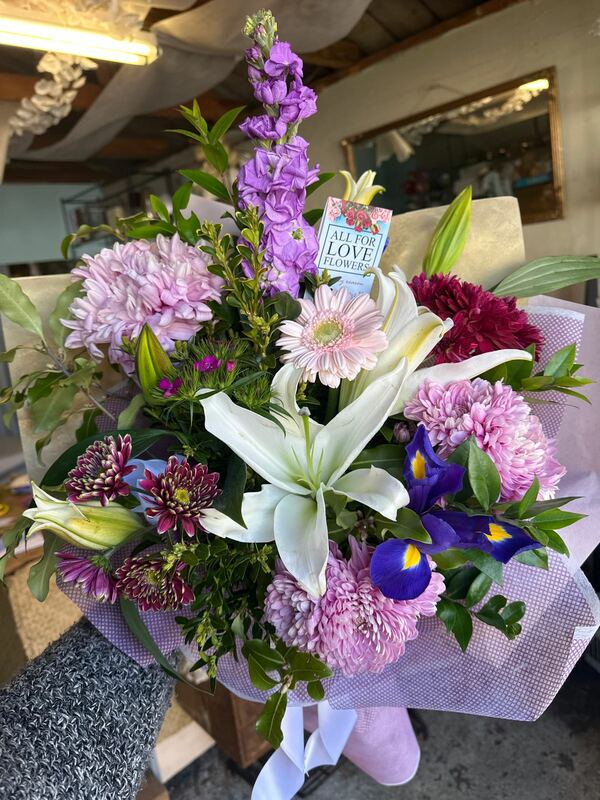 Flowers delivered to customer