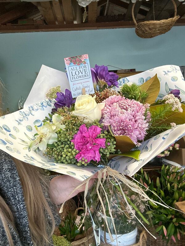 Flowers delivered to customer