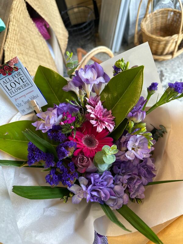 Flowers delivered to customer