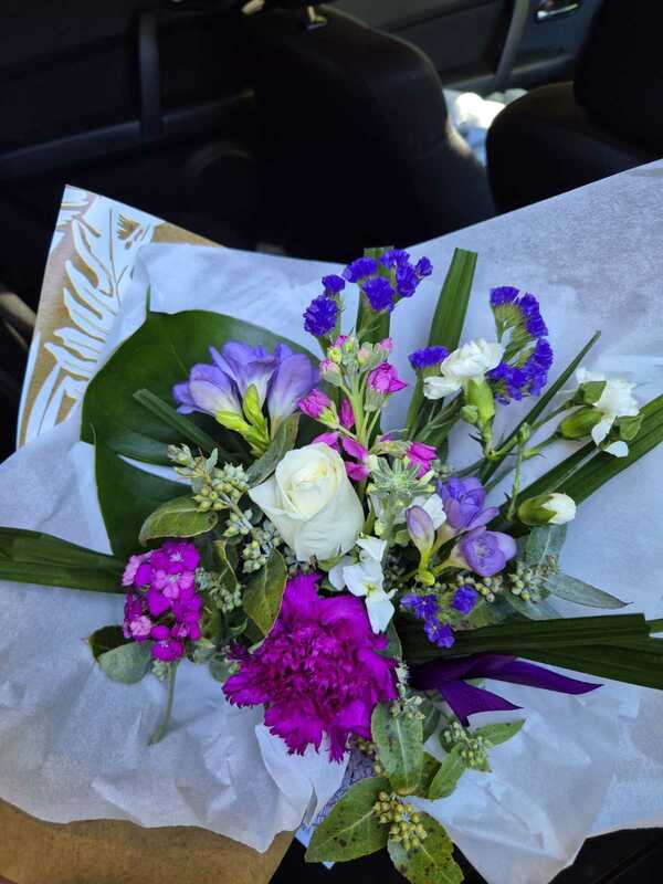 Flowers delivered to customer