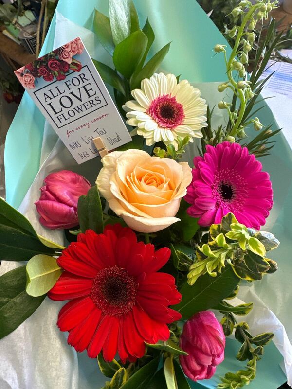 Flowers delivered to customer