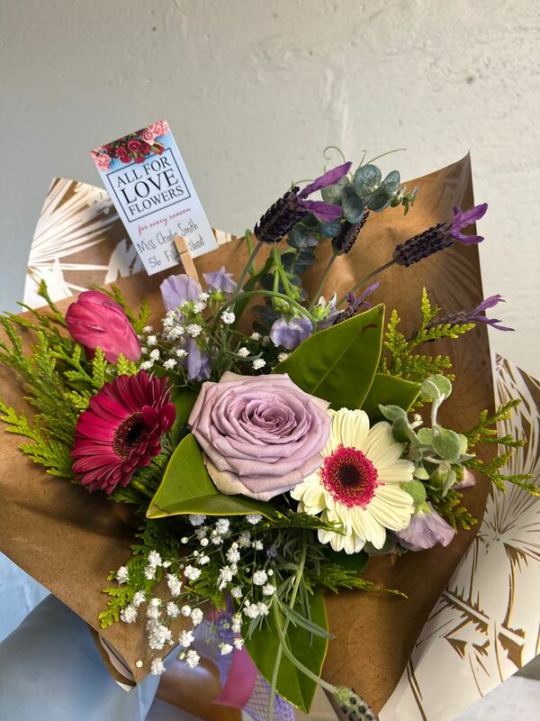 Flowers delivered to customer