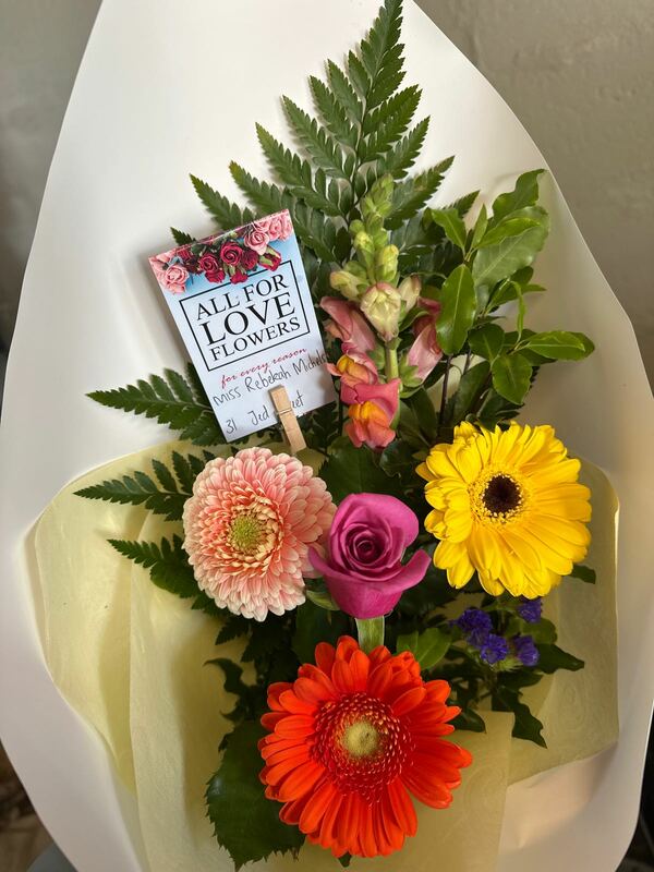 Flowers delivered to customer