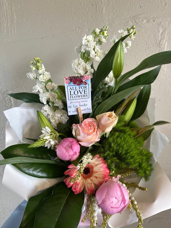 Flowers delivered to customer