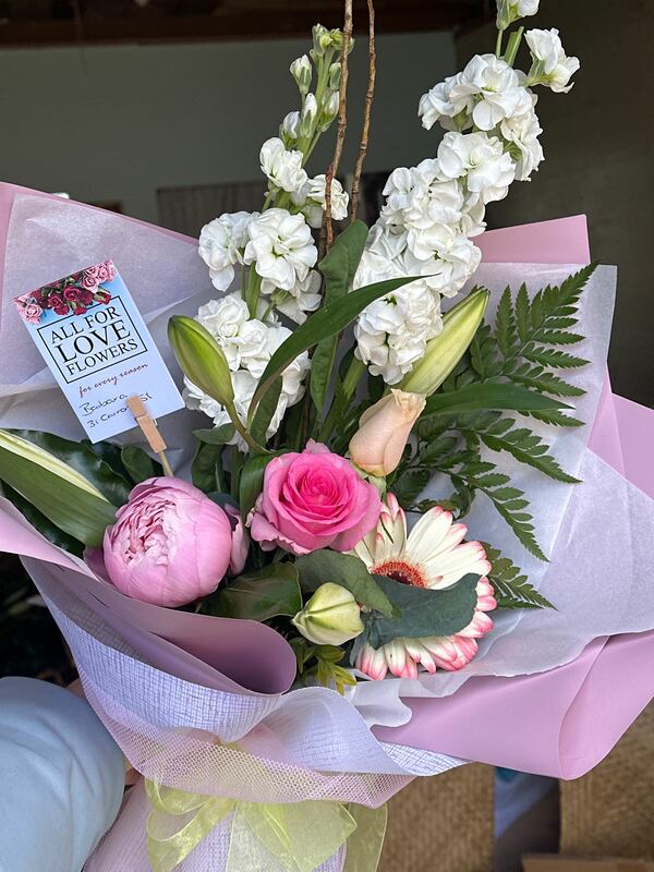 Flowers delivered to customer