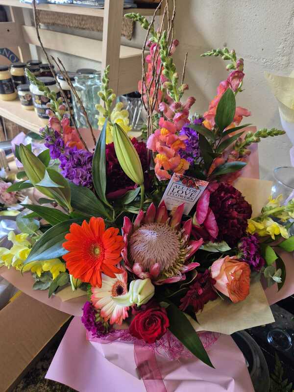 Flowers delivered to customer