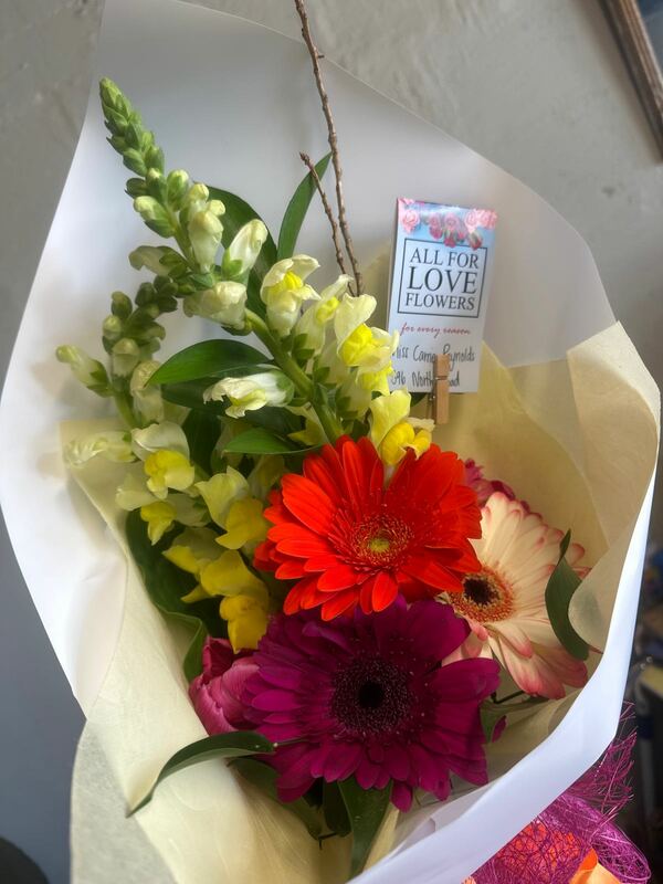 Flowers delivered to customer