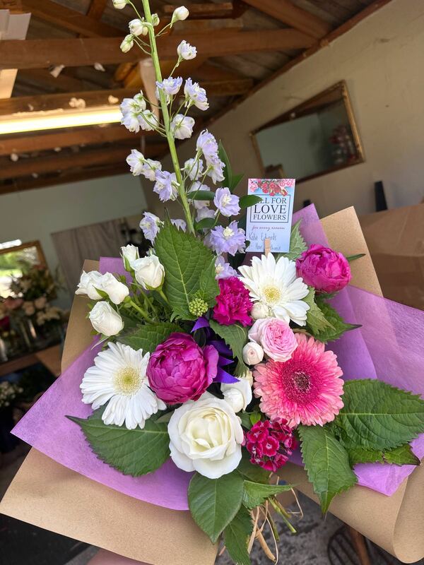 Flowers delivered to customer