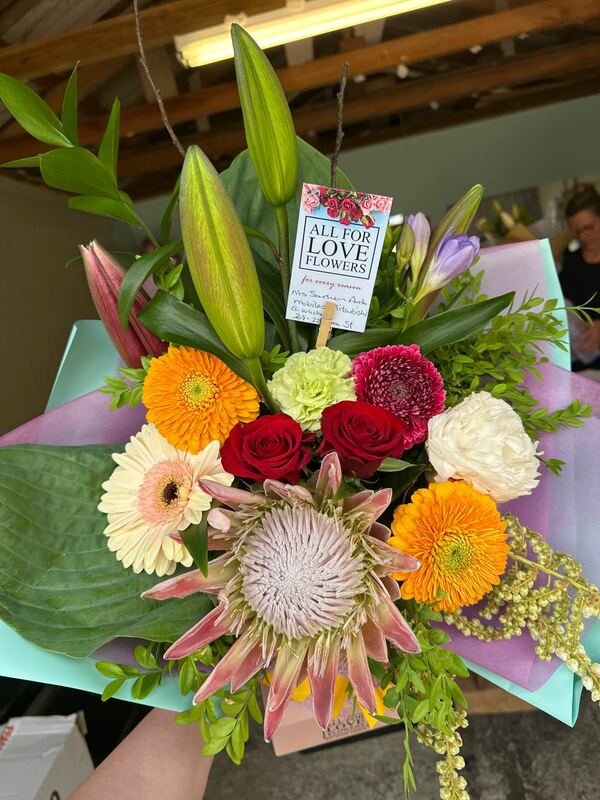 Flowers delivered to customer