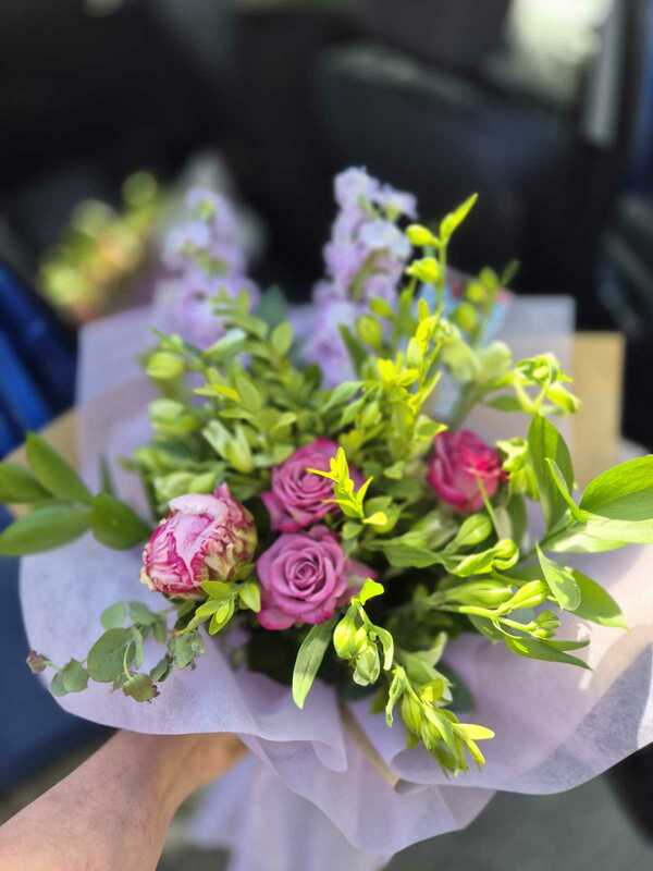 Flowers delivered to customer