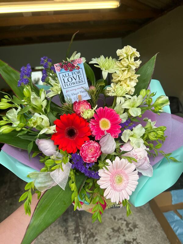 Flowers delivered to customer