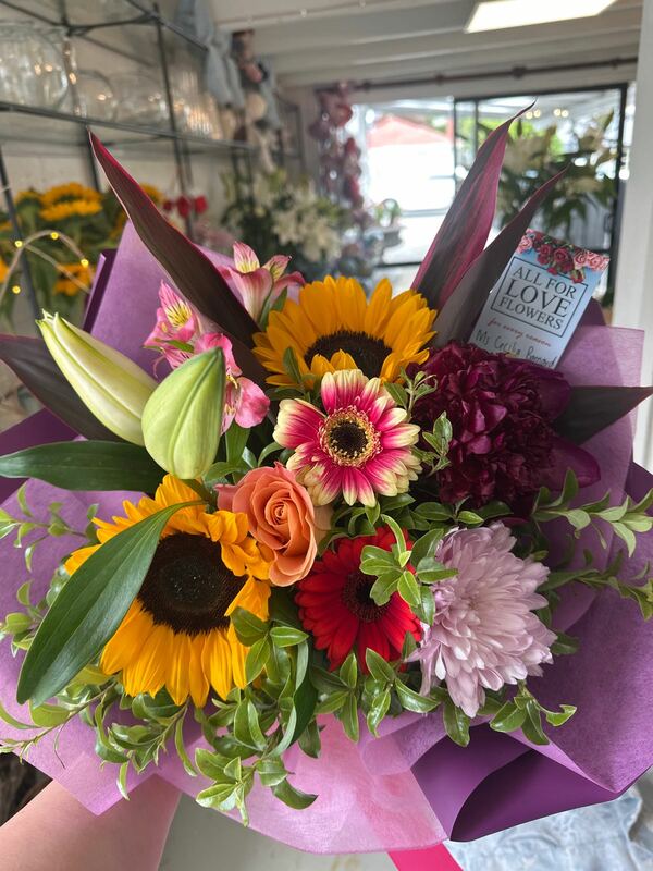 Flowers delivered to customer