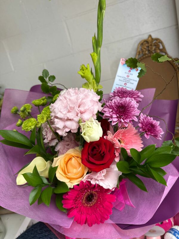 Flowers delivered to customer