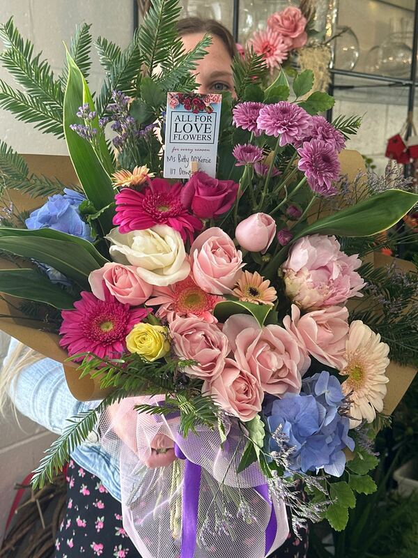 Flowers delivered to customer