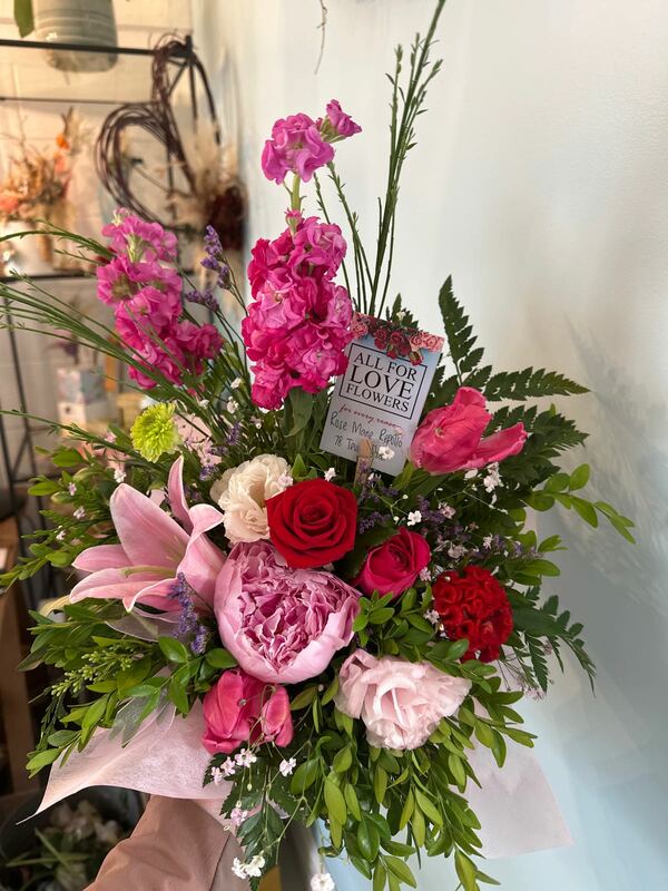 Flowers delivered to customer