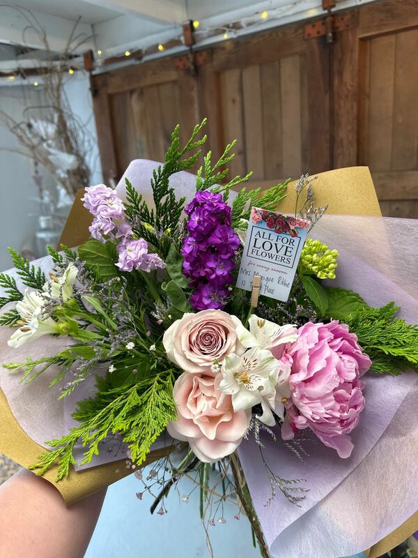 Flowers delivered to customer