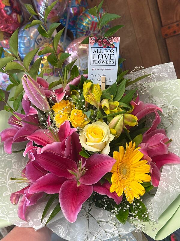 Flowers delivered to customer