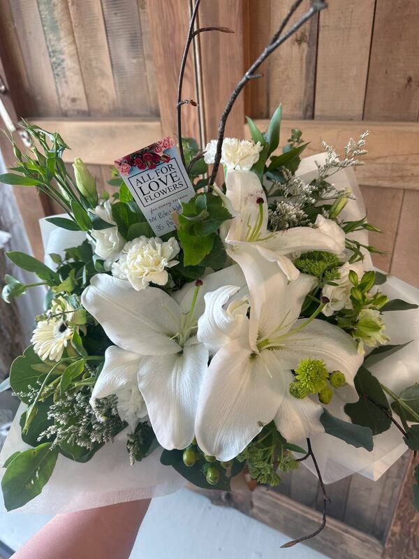 Flowers delivered to customer