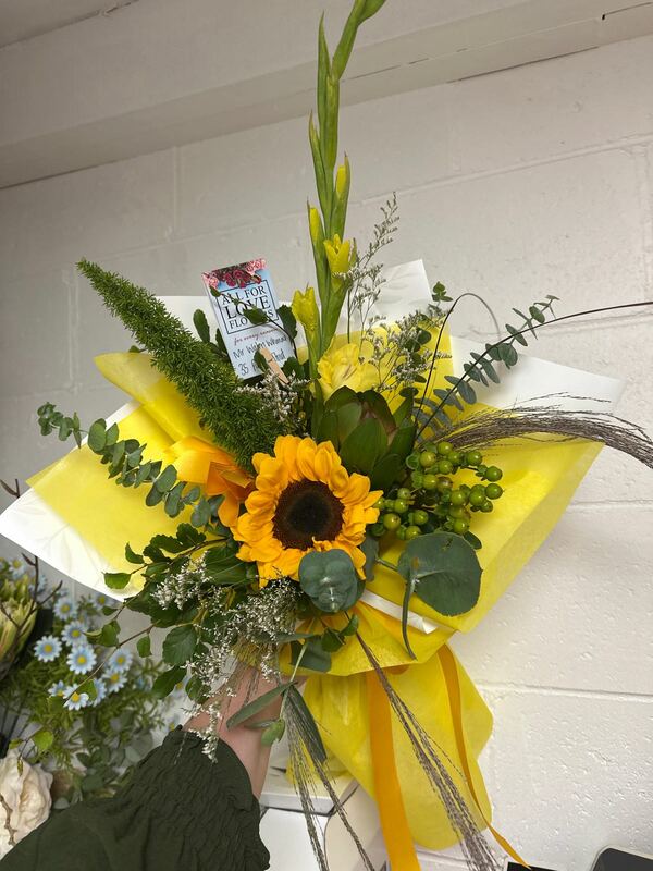 Flowers delivered to customer