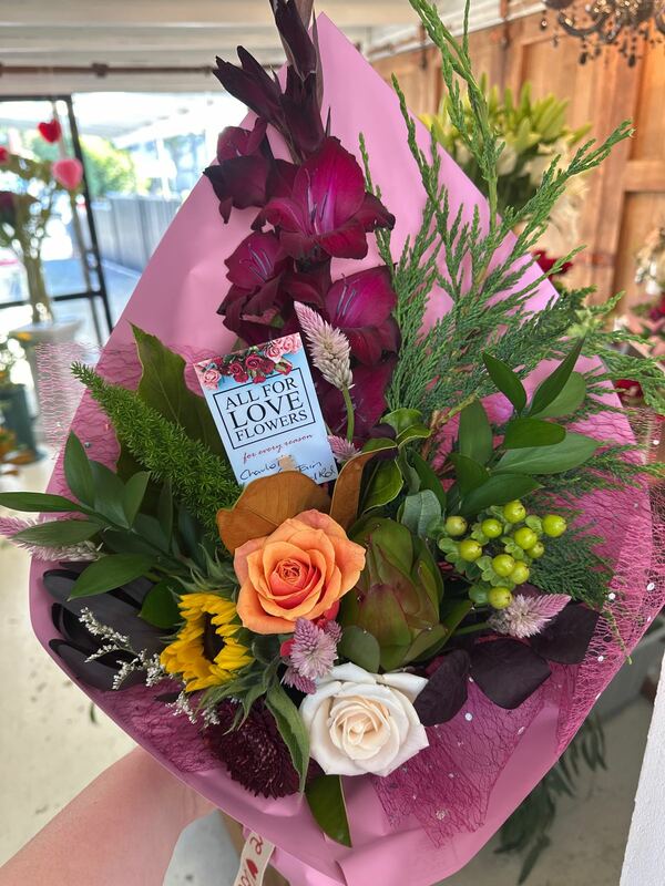 Flowers delivered to customer