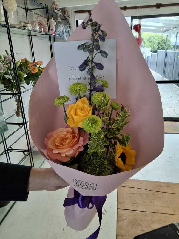 Flowers delivered to customer
