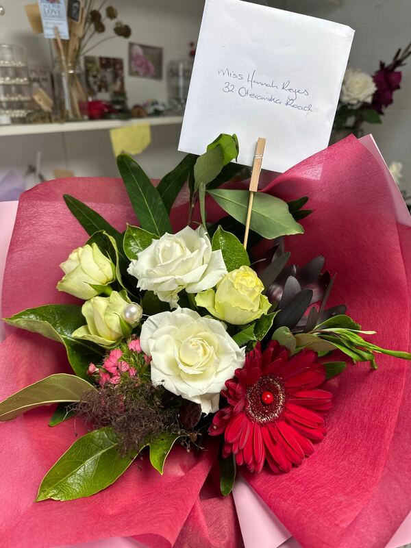 Flowers delivered to customer