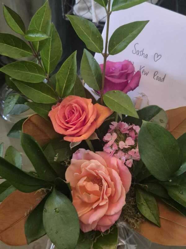 Flowers delivered to customer