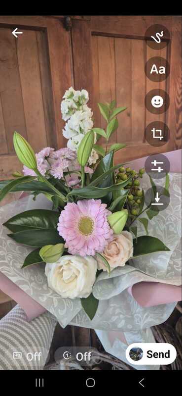 Flowers delivered to customer