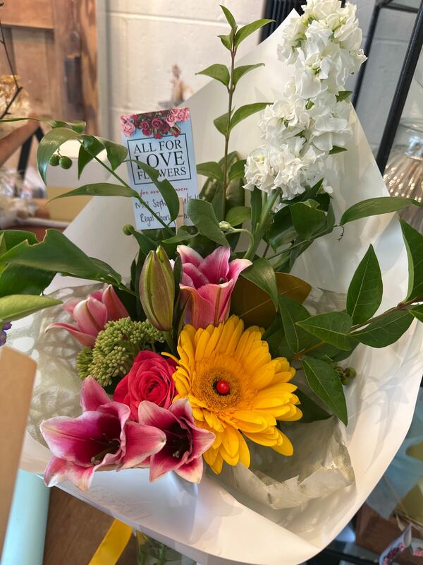 Flowers delivered to customer