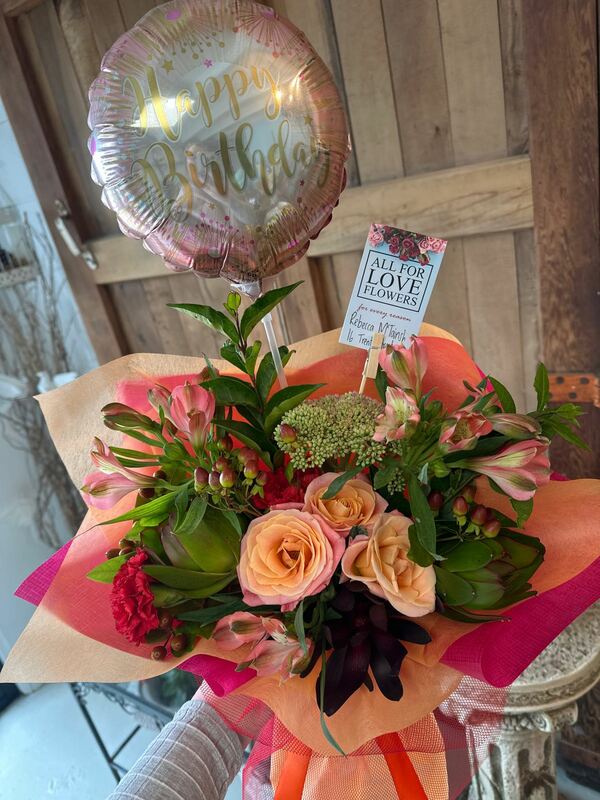 Flowers delivered to customer