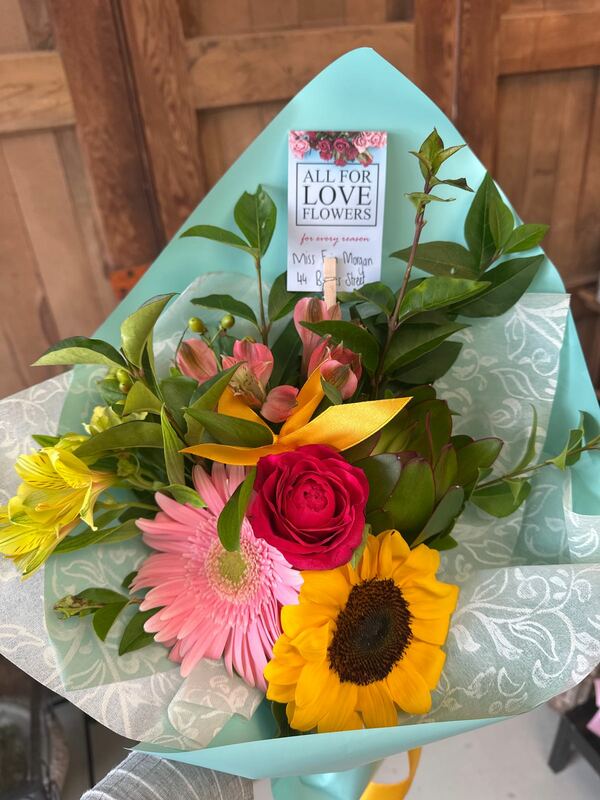 Flowers delivered to customer