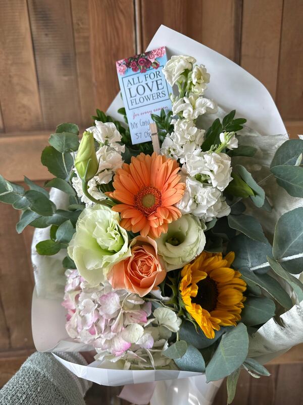 Flowers delivered to customer