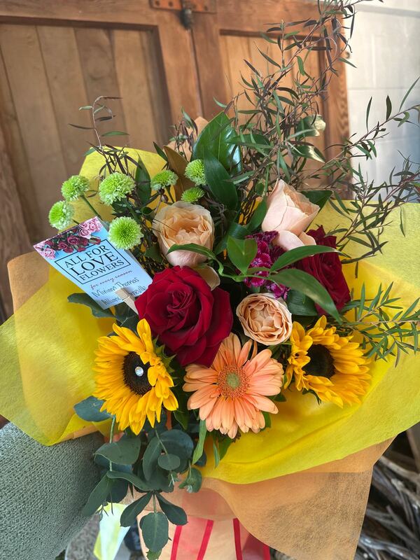 Flowers delivered to customer