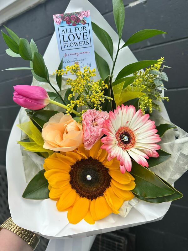 Flowers delivered to customer