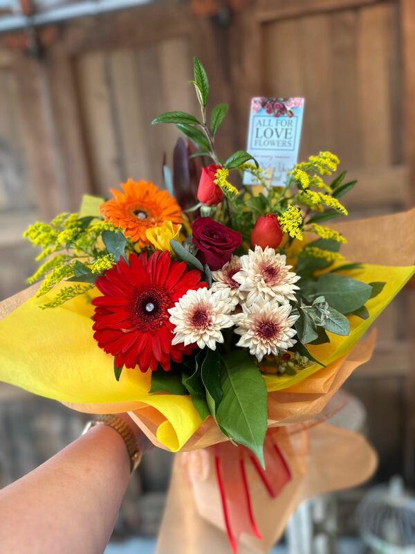 Flowers delivered to customer