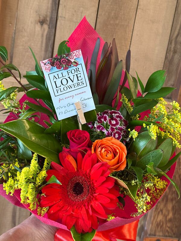 Flowers delivered to customer