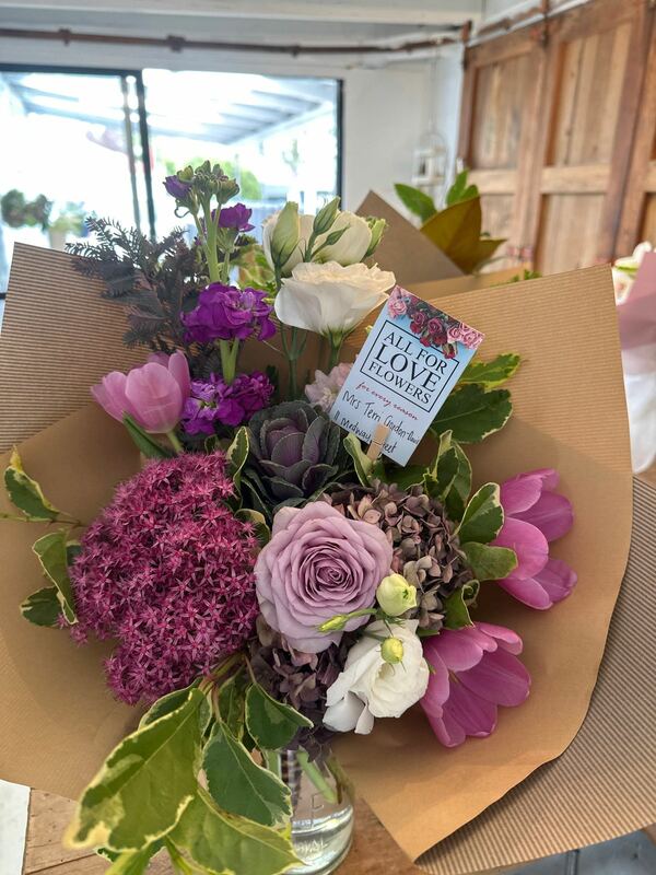 Flowers delivered to customer