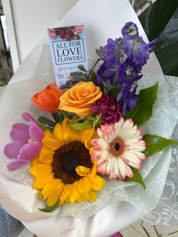 Flowers delivered to customer