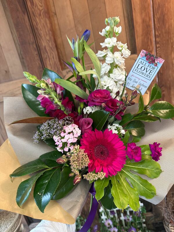Flowers delivered to customer