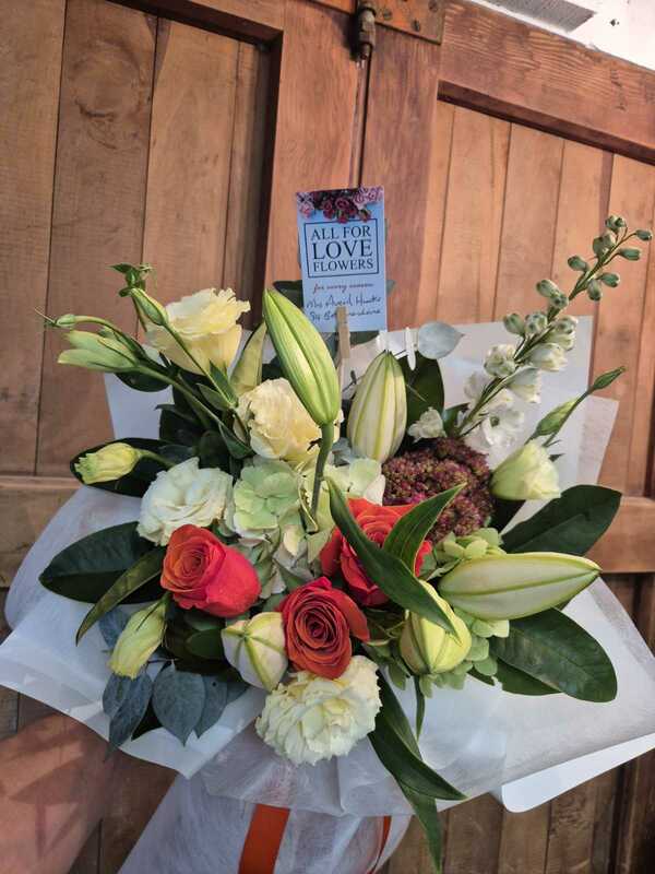 Flowers delivered to customer