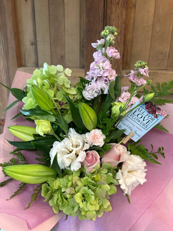 Flowers delivered to customer