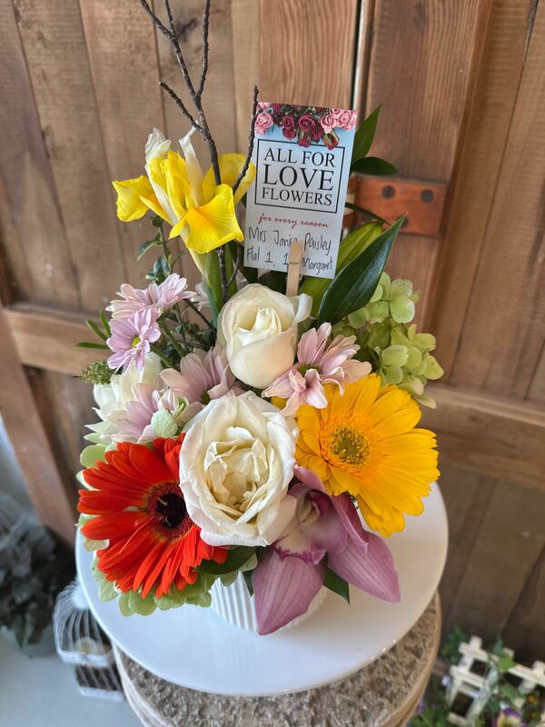 Flowers delivered to customer