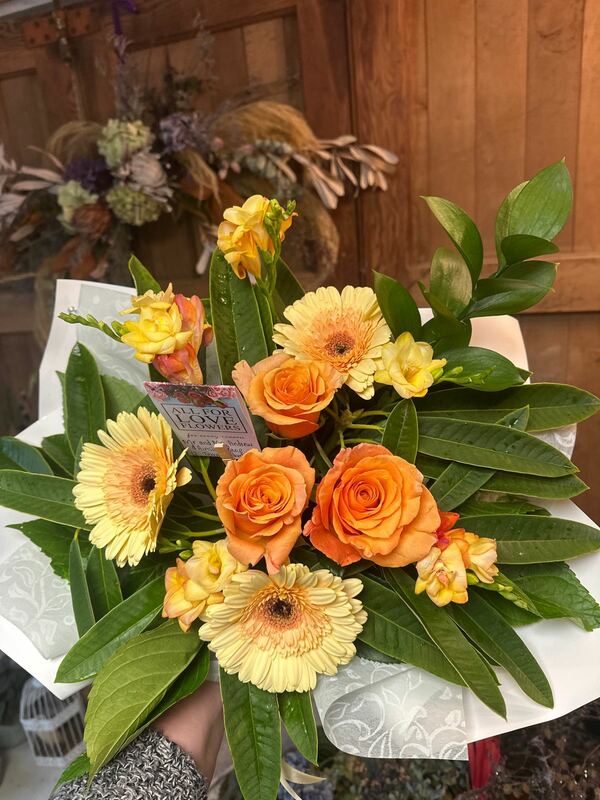 Flowers delivered to customer